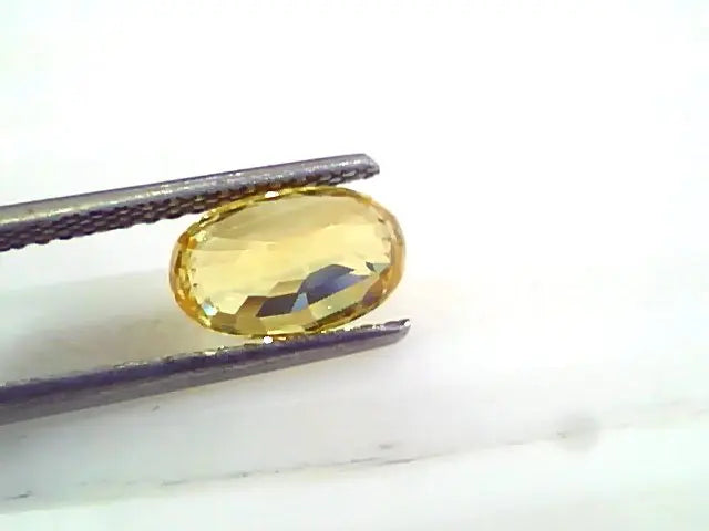 3.05 Ct 5 Ratti Unheated Untreated Natural Srilankan Yellow Sapphire