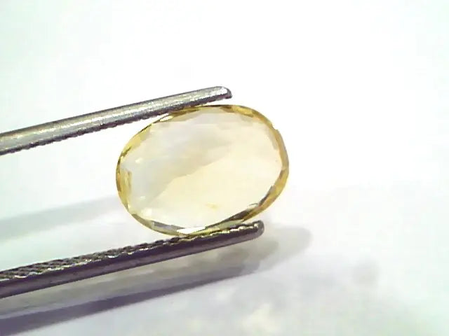 3.05 Ct IGI Certified Unheated Untreated Natural Ceylon Yellow Sapphire