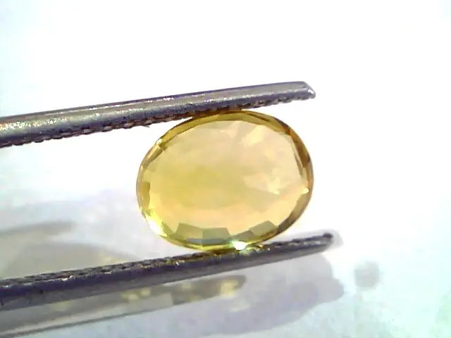 3.06 Ct Unheated Untreated Natural Ceylon Yellow Sapphire Pukhraj Gems