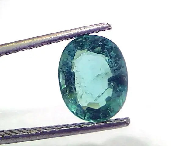 3.06 Ct GII Certified Untreated Natural Zambian Emerald Gemstone AAAAA