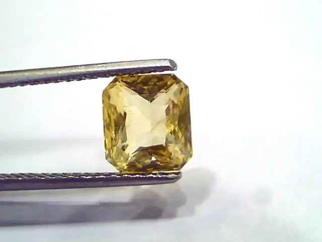 3.06 Ct IGI Certified Unheated Untreated Ceylon Yellow Sapphire AAAAA