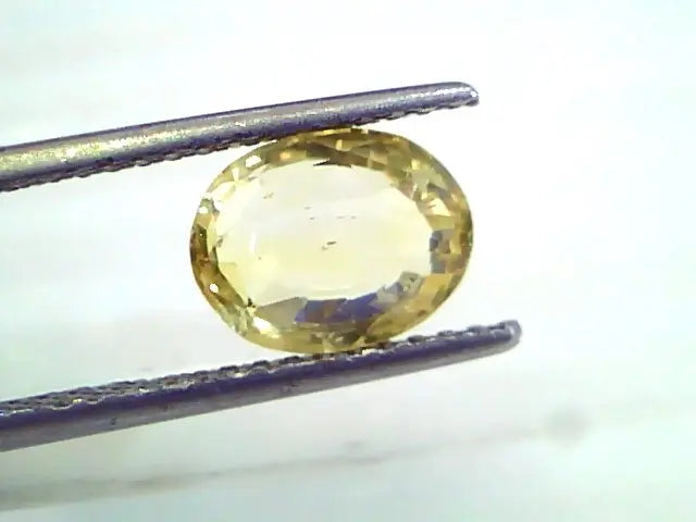 3.07 Ct 5 Ratti Unheated Untreated Natural Srilankan Yellow Sapphire