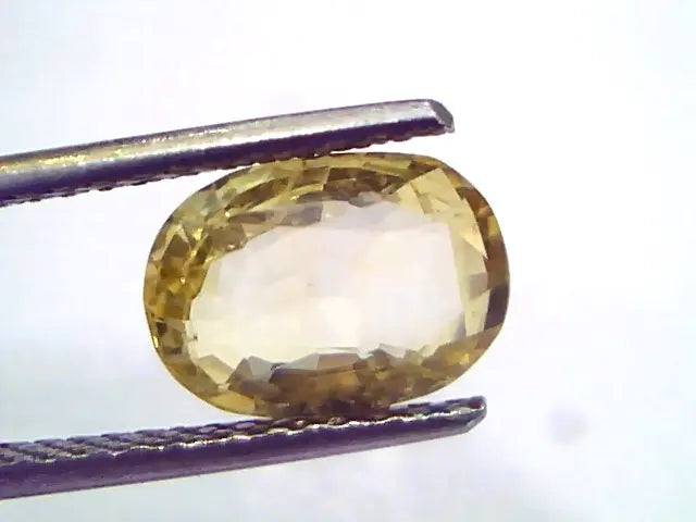 3.06 Ct GII Certified Unheated Untreated Natural Ceylon Yellow Sapphire