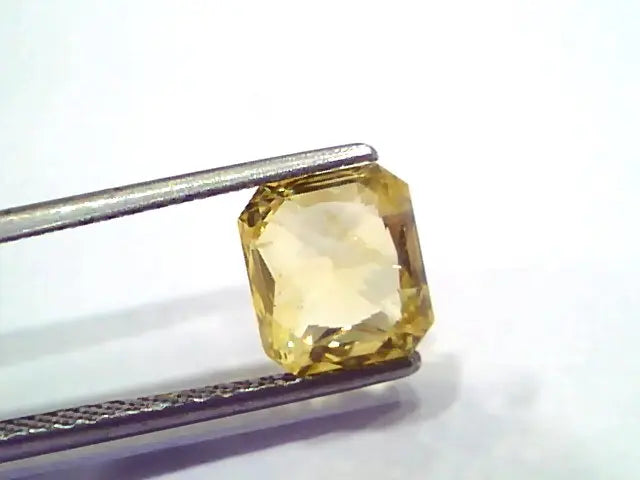 3.06 Ct IGI Certified Unheated Untreated Ceylon Yellow Sapphire AAAAA