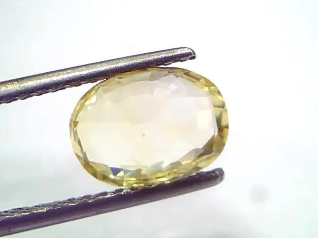 3.06 Ct GII Certified Unheated Untreated Natural Ceylon Yellow Sapphire