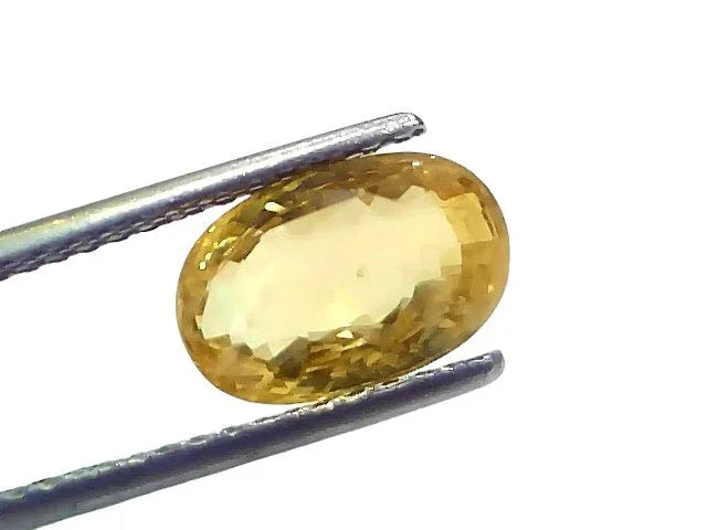 3.06 Ct IGI Certified Unheated Untreated Natural Ceylon Yellow Sapphire AA - Venus Gems