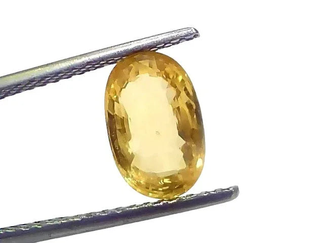 3.06 Ct IGI Certified Unheated Untreated Natural Ceylon Yellow Sapphire AA - Venus Gems