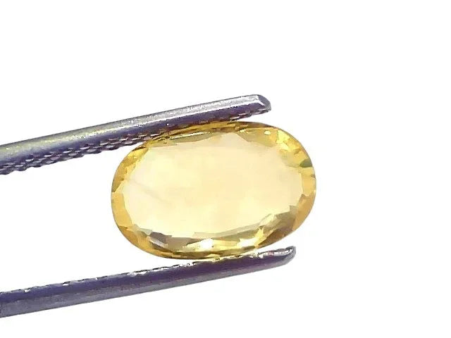 3.06 Ct IGI Certified Unheated Untreated Natural Ceylon Yellow Sapphire AA - Venus Gems