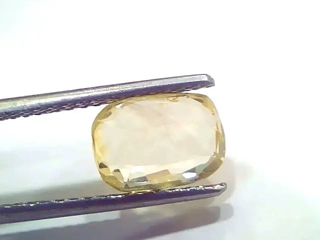3.11 Ct Certified Unheated Untreated Natural Ceylon Yellow Sapphire - Venus Gems