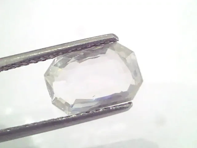 3.07 Ct Unheated Untreated Natural White Sapphire Gemstones - Venus Gems