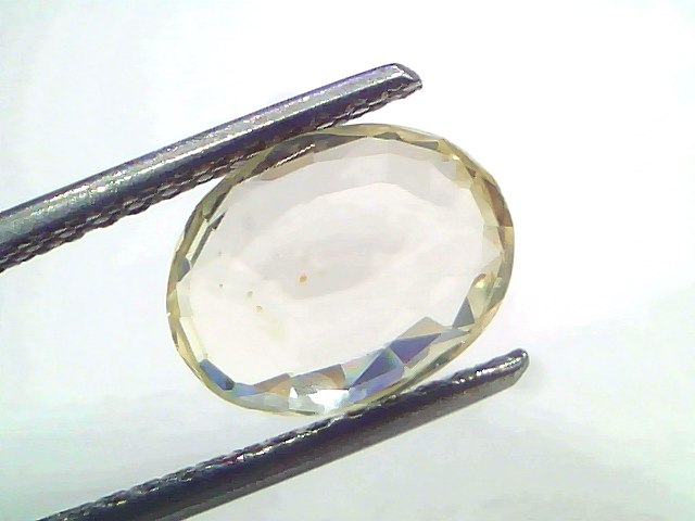 3.07 Ct Certified Unheated Natural Ceylon Yellow Sapphire Pukhraj – 3.37 Ratti