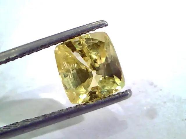 3.08 Ct Unheated Untreated Natural Ceylon Yellow Sapphire AAA