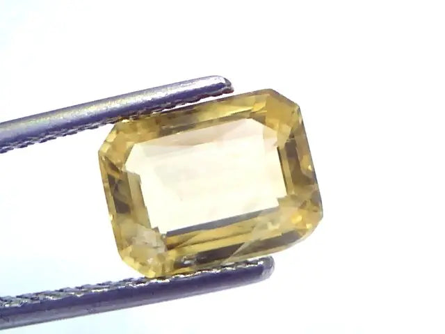 3.08 Ct IGI Certified Unheated Untreated Natural Ceylon Yellow Sapphire AAA