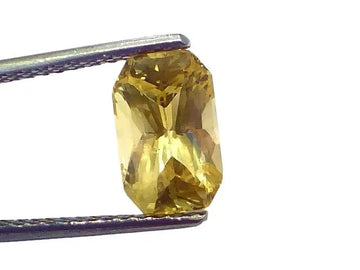3.08 Ct IGI Certified Unheated Untreated Natural Ceylon Yellow Sapphire AAAAA - Venus Gems