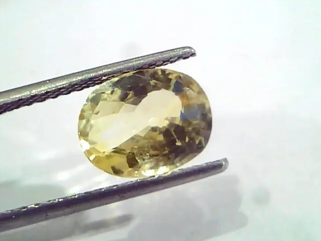 3.09 Ct Unheated Untreated Natural Ceylon Yellow Sapphire Pukhraj