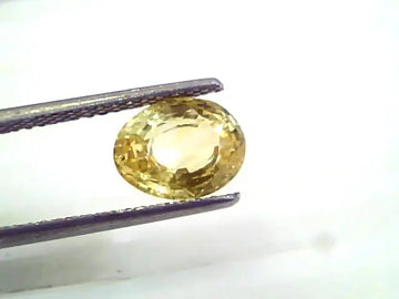 3.10 Ct 5.25 Ratti Unheated Untreated Natural Ceylon Yellow Sapphire