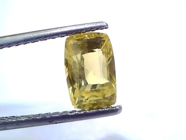 3.08 Ct Certified Unheated Untreated Natural Ceylon Yellow Sapphire