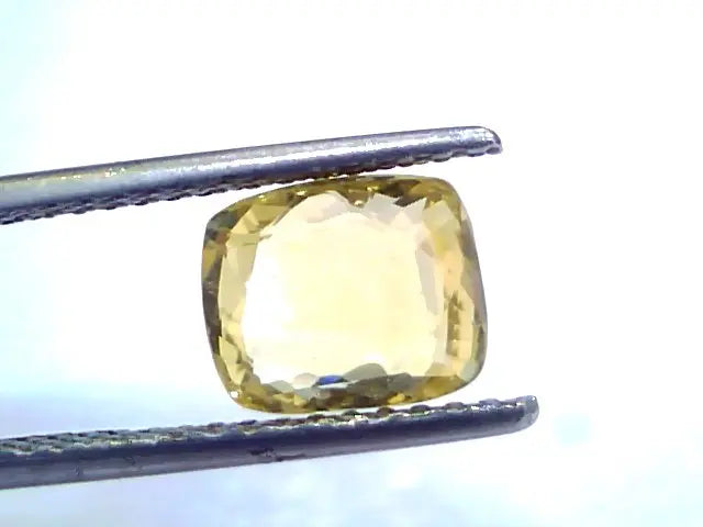 3.08 Ct IGI Certified Unheated Untreated Natural Ceylon Yellow Sapphire