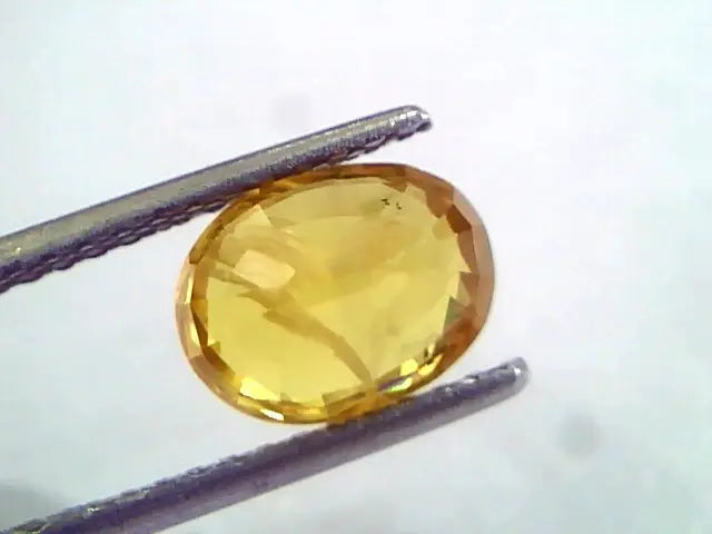 3.10 Ct Natural Yellow Sapphire Pukhraj Jupiter Gemstone(Heated)