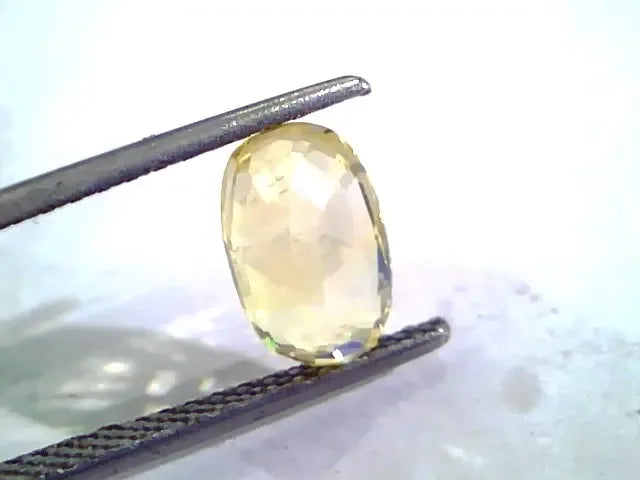 3.08 Ct Unheated Untreated Natural Ceylon Yellow Sapphire Gemstone - Venus Gems