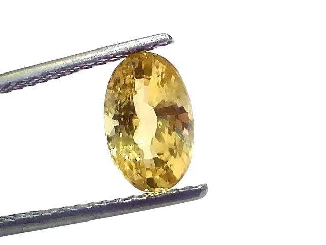 3.08 Ct IGI Certified Unheated Untreated Natural Ceylon Yellow Sapphire AA - Venus Gems