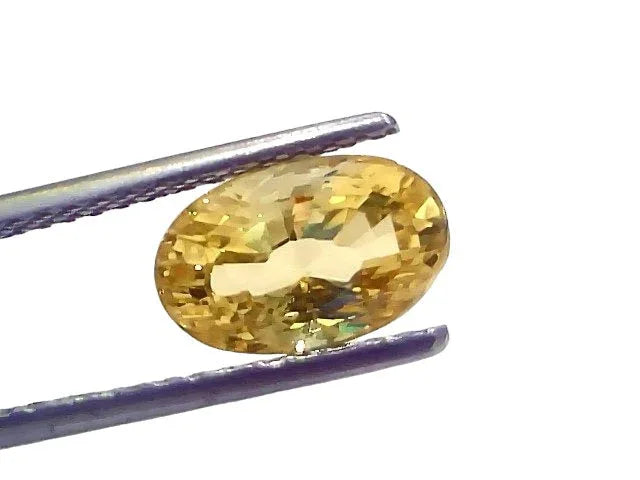 3.08 Ct IGI Certified Unheated Untreated Natural Ceylon Yellow Sapphire AA - Venus Gems