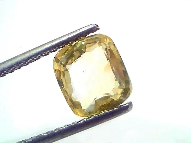 3.09 Ct Certified Unheated Untreated Natural Ceylon Yellow Sapphire Gemstone - Venus Gems