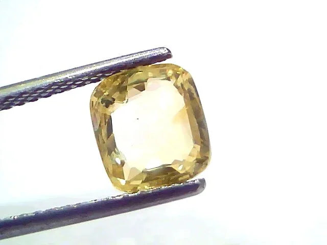 3.09 Ct Certified Unheated Untreated Natural Ceylon Yellow Sapphire Gemstone - Venus Gems