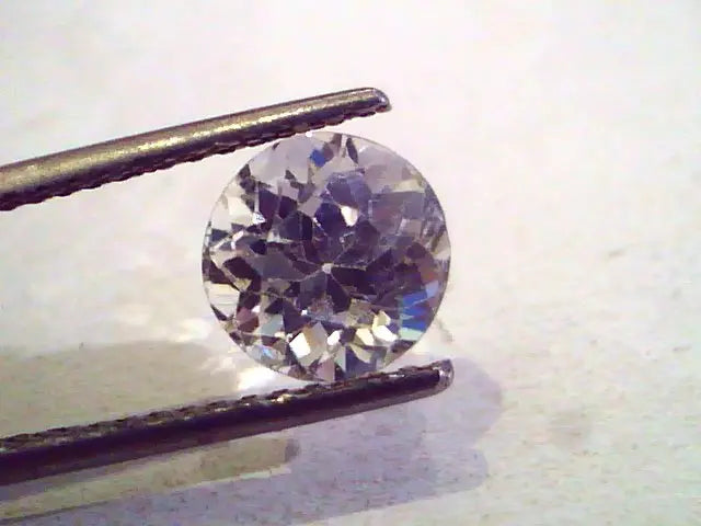 3.08 Ct Unheated Untreated Natural Diamond Cut White Sapphire Gemstone