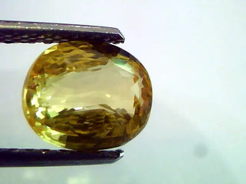 3.09 Ct Unheated Untreated Natural Ceylon Yellow Sapphire AAA