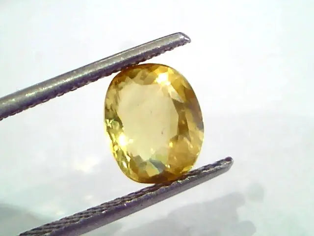 3.12 Ct Unheated Untreated Natural Ceylon Yellow Sapphire Pukhraj