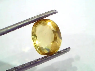 3.12 Ct Unheated Untreated Natural Ceylon Yellow Sapphire Pukhraj