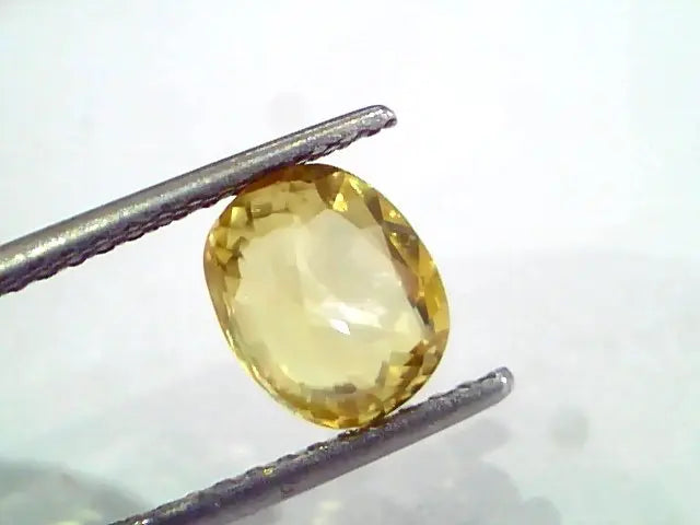 3.12 Ct Unheated Untreated Natural Ceylon Yellow Sapphire Pukhraj
