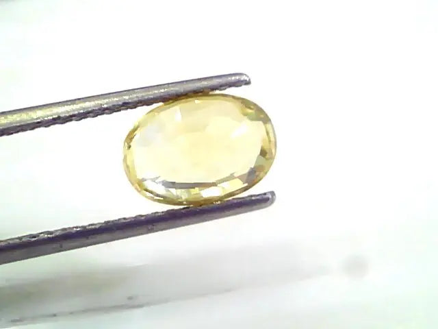 3.08 Ct 5.15 Ratti Unheated Untreated Natural Ceylon Yellow Sapphire