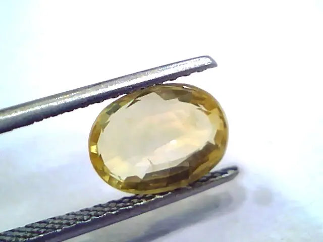 3.10 Ct GII Certified Unheated Untreated Natural Ceylon Yellow Sapphire