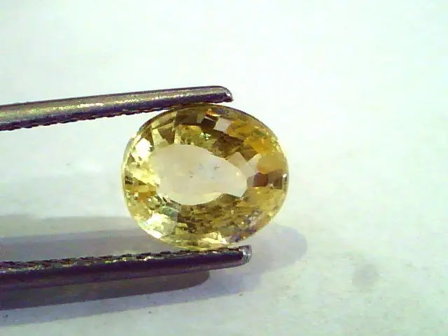 3.07 Ct Unheated Untreated Natural Ceylon Yellow Sapphire Pukhraj