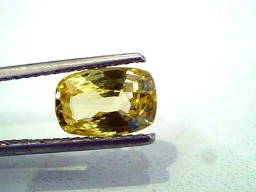 3.04 Ct Unheated Untreated Natural Ceylon Yellow Sapphire AAAAA