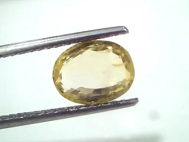 3.10 Ct Unheated Untreated Natural Ceylon Yellow Sapphire Pukhraj