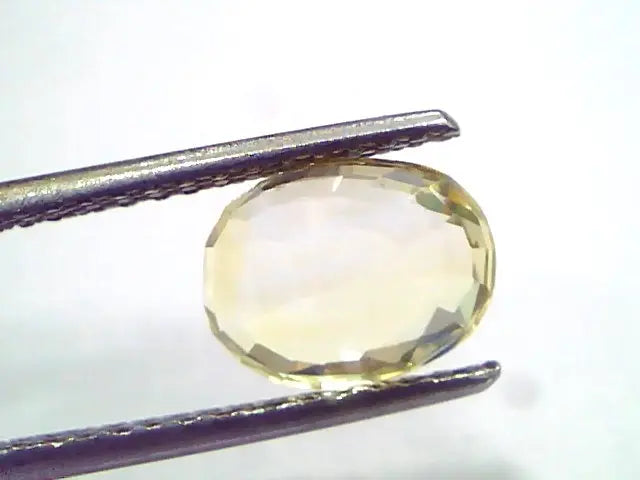 3.10 Ct GII Certified Unheated Untreated Natural Ceylon Yellow Sapphire