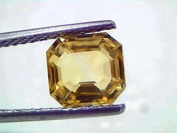 3.11 Ct IGI Certified Unheated Untreated Natural Ceylon Yellow Sapphire AAAAA