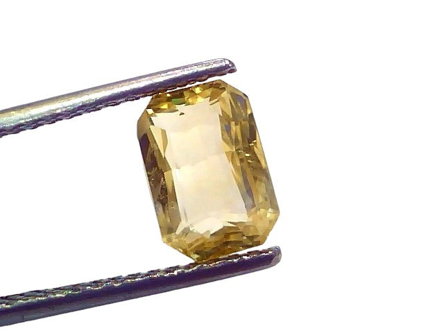 3.11 Ct IGI Certified Unheated Untreated Natural Ceylon Yellow Sapphire AAAAA