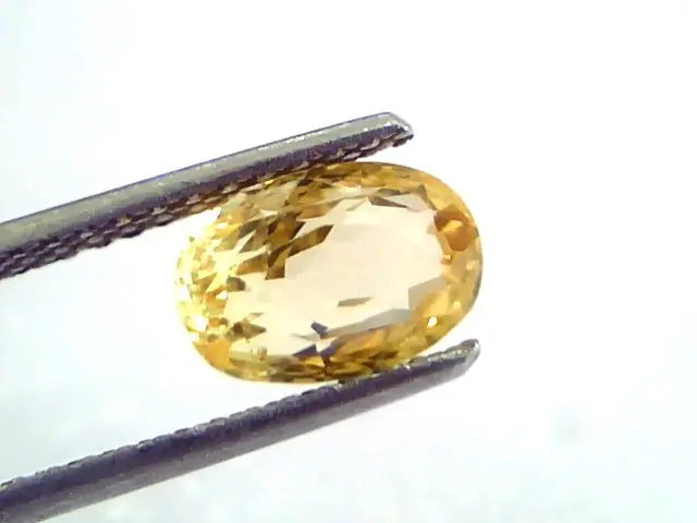 3.11 Ct IGI Certified Unheated Untreated Natural Ceylon Yellow Sapphire