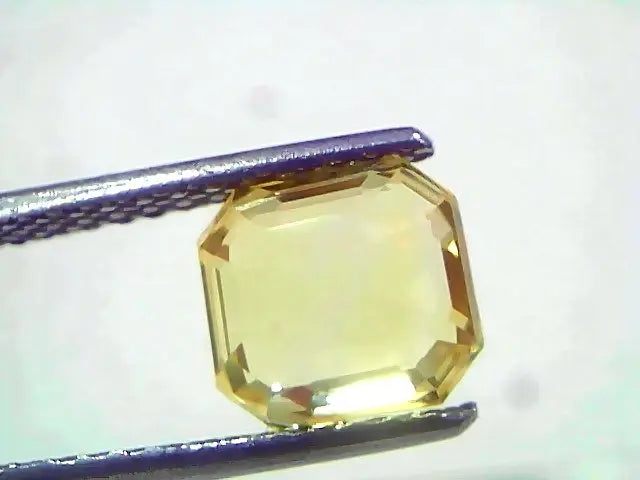 3.11 Ct IGI Certified Unheated Untreated Natural Ceylon Yellow Sapphire AAAAA