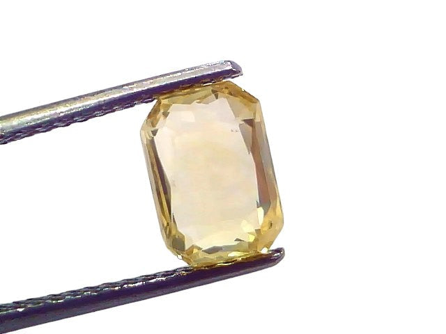 3.11 Ct IGI Certified Unheated Untreated Natural Ceylon Yellow Sapphire AAAAA