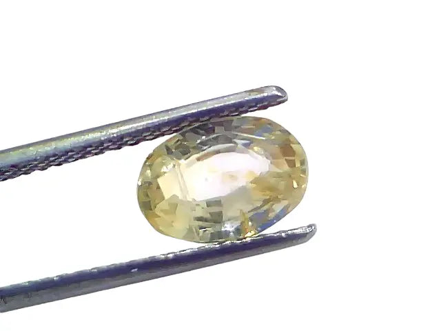 3.13 Ct Certified Unheated Untreated Natural Ceylon Yellow Sapphire Pukhraj