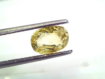 3.14 Ct 5.25 Ratti Unheated Untreated Natural Ceylon Yellow Sapphire