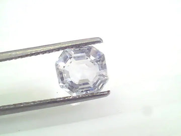 3.12 Ct Unheated Untreated Natural Premium White Sapphire Gemstone