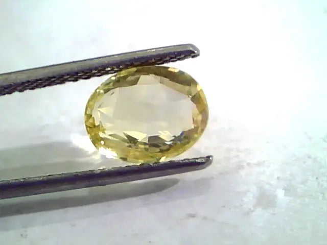 3.14 Ct Unheated Untreated Natural Ceylon Yellow Sapphire Stone