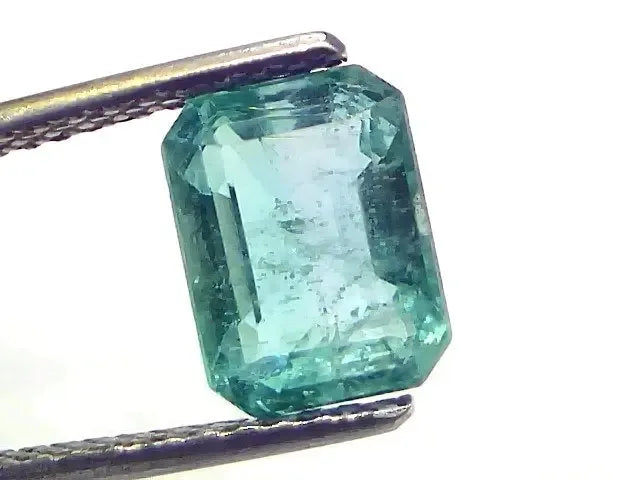 3.14 Ct GII Certified Untreated Natural Zambian Emerald Gemstones - Venus Gems