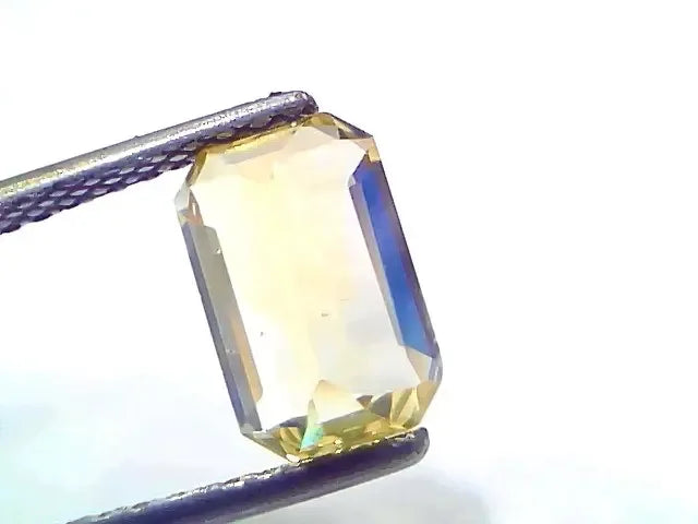 3.14 Ct GII Certified Unheated Untreated Natural Ceylon Yellow Sapphire AAAA - Venus Gems